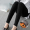 Leggins de Maternidad con Soporte Abdominal - Algodón Grueso y Terciopelo Elástico