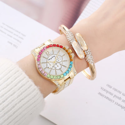 Conjunto de Accesorios en Acero Verde: Reloj, Anillo, Collar y Aretes de Cuarzo - Image 39