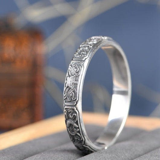 Pulsera de Plata 999 Estilo Antiguo Tailandés para Mujer - Image 8