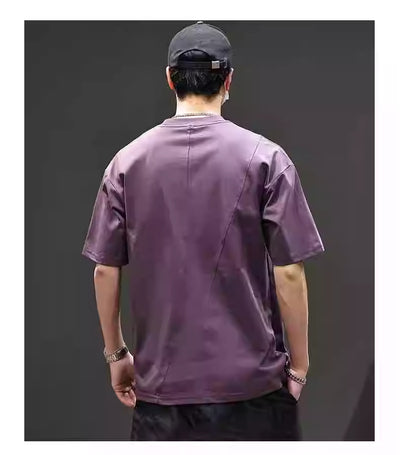Camiseta Morada Manga Corta para Hombre - Verano - Image 10