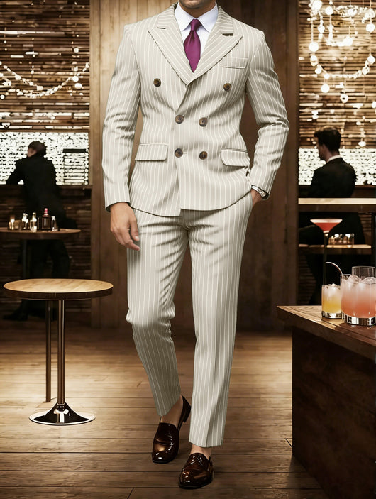 Conjunto de Traje Ejecutivo a Rayas para Hombre - Image 6