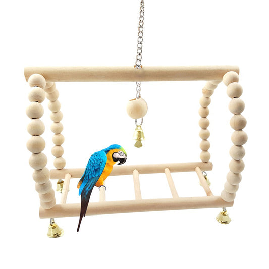 Hamaca para Pájaros con Columpio Creativo, Escalera y Juguetes de Enriquecimiento
