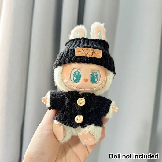 (Only Clothes) 17Cm for Labubu Doll Clothes Fashion Clothes Hoodies Doll Clothes Color Match Hoodies Dolls Accessories - Tekeno