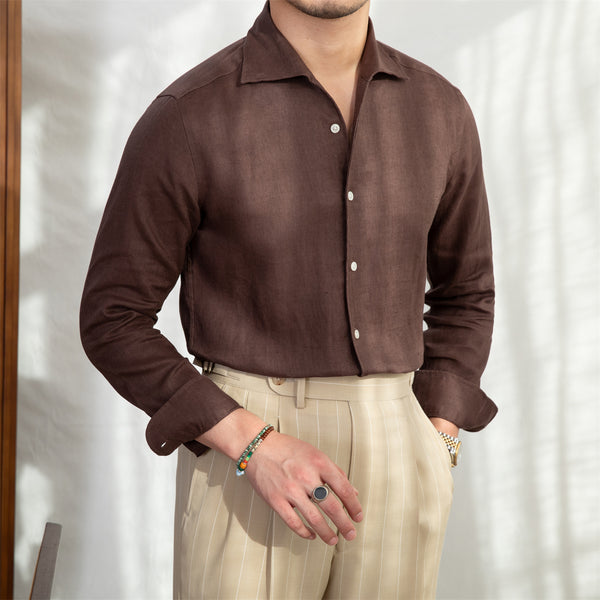 Camisa Oxford Italiana Slim Fit Cuello Clásico Algodón 100% Hombre