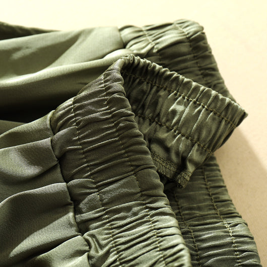 Pantalones Rectos de Acetato y Seda Satinada en Colores Lisos - Image 4