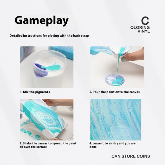 Kit de Pintura Acrílica Fluida para Niños - Oso Artesanal DIY - Image 2