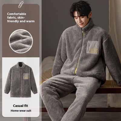 Pijama Talla Grande para Hombre de Manga Larga Cálido y Cómodo - Image 2