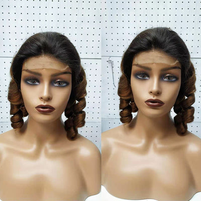 Peluca Rizos Funmi Cabello Doble Trazado con Encaje Frontal - Image 2