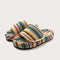 Sandalias de Suela Gruesa para Mujer - Diseño Arcoíris en Lona, Estilo Casual Verano