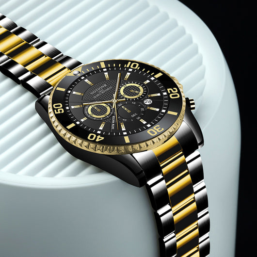 Reloj de Lujo Dorado para Hombre - Acero Inoxidable Resistente al Agua con Esfera Luminosa - Image 37