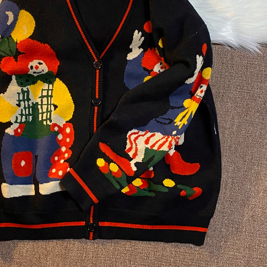 Cardigan Retro Cuento de Hadas - Estilo Clown Vintage Americano - Image 3