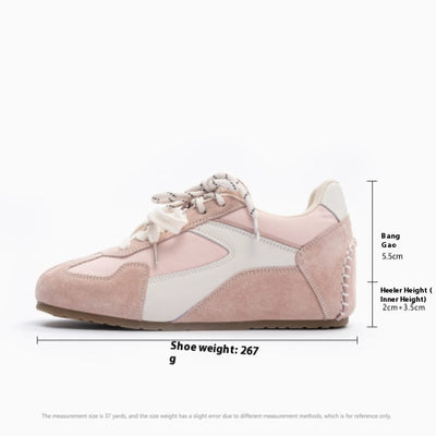 Zapatillas Retro Deportivas de Cuero con Tacón Oculto - Estilo Vintage Alemán para Mujer - Image 5