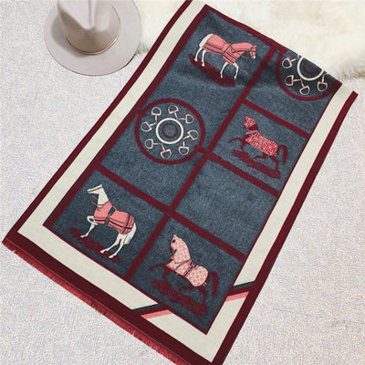 Pashmina Cashmere Gruesa Doble Uso - Bufanda Chal Abrigador para Mujer - Image 7