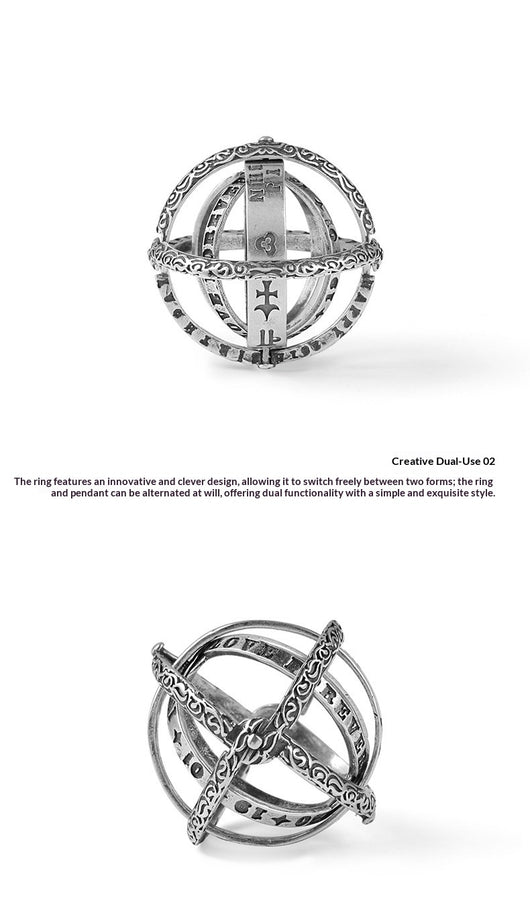Anillo Astronómico Transformable para Hombre - Diseño Globo Celeste - Image 7
