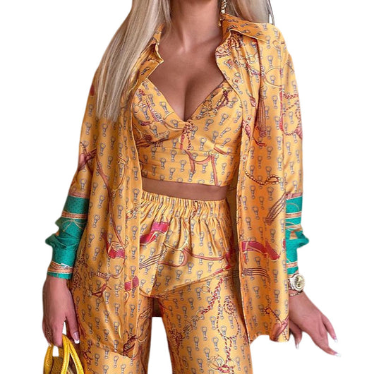 Blusa Estampada de Manga Larga para Mujer - Conjunto de Moda - Image 14