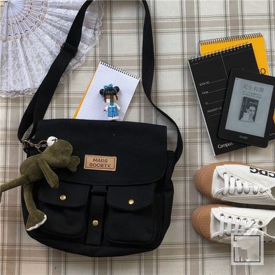 Mochila Retro Coreana de Lona para Estudiantes - Image 8