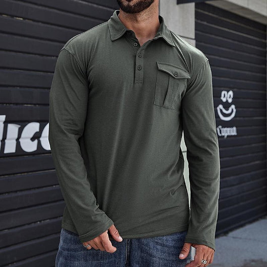 Camisa Clásica de Manga Larga Estilo Europeo para Hombre - Image 11