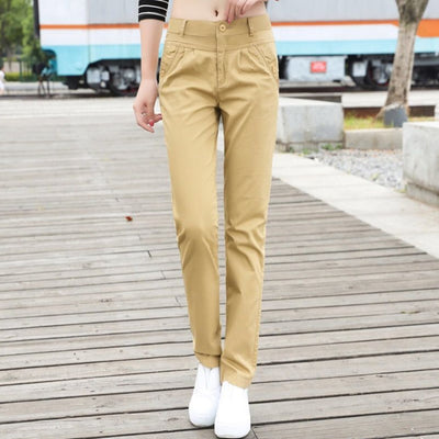 Pantalón Casual Cintura Alta Elástico en los Tobillos - Image 12