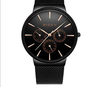 Reloj Hombre Calendario Malla Ultra Delgada - Image 9