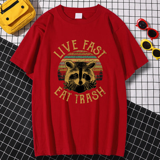 Playera Hombre Estilo Urbano Live Fast Eat Trash - Image 9