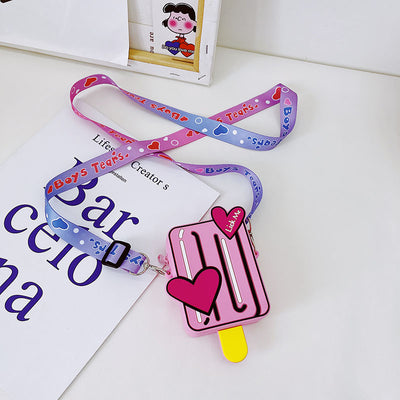Bolsa Bandolera Infantil con Diseño de Helado y Moño Decorativo - Image 3
