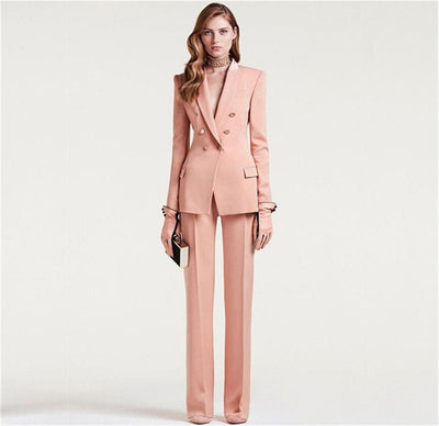 Traje Ejecutivo Naranja para Mujer con Solapa Muesca - Primavera y Otoño - Image 21
