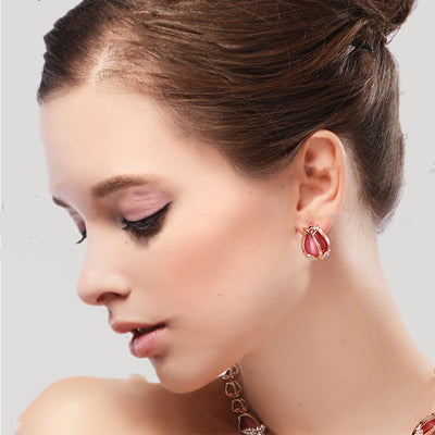 Conjunto de Collar y Aretes de Tulipán Lujo - Image 8