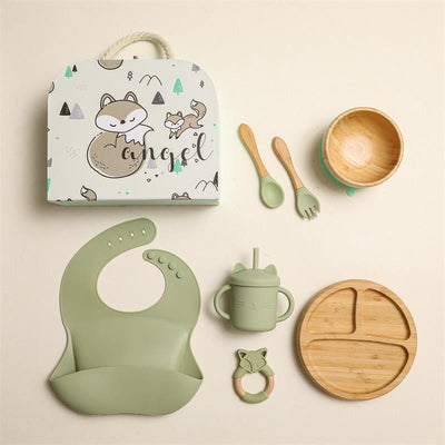 Set Completo de Alimentación Infantil con Plato Inteligente, Babero de Silicona y Accesorios - Image 2