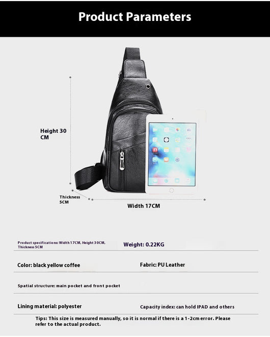 Bolsa Crossbody Impermeable de Gran Capacidad con Múltiples Compartimentos para Hombre - Image 10