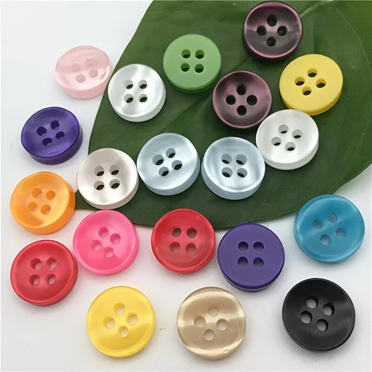 Botón de Resina Perlado Cóncavo de Cuatro Agujeros para Camisas Infantiles - Image 25