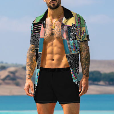 Traje Estampado Retro Moderno para Hombre - Image 17