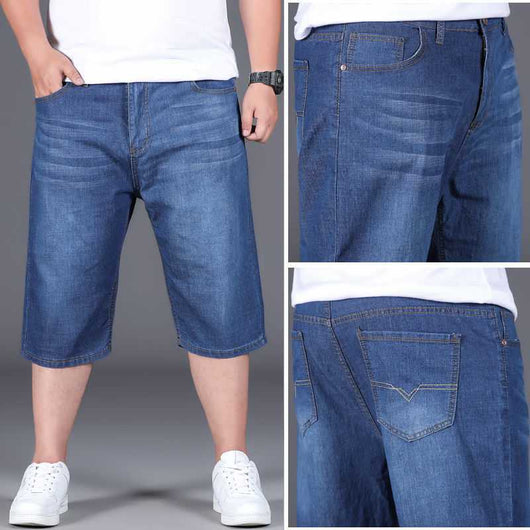 Jeans Cropped Holgados Talla Grande para Hombre - Image 6
