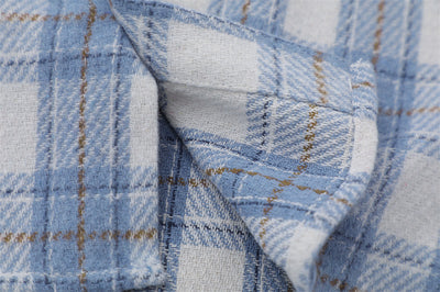 Camisa Cuadros Suelta con Capucha Estilo Retro para Hombre - Image 8