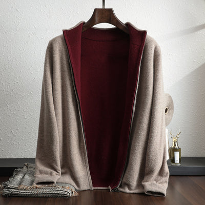 Cardigan de Lana con Cierre Zip Manga Larga - Image 5