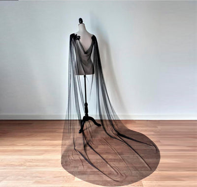 Chal Nupcial de Encaje Mesh Elegante - Image 8