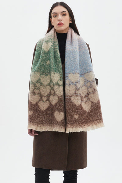 Cuello Térmico Jacquard con Diseño de Amor - Bufanda Versátil Europea - Image 25