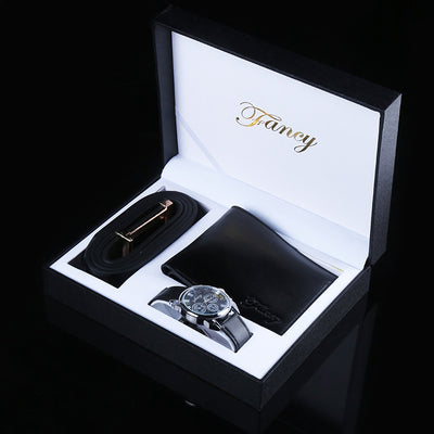 Set de Regalo Elegante: Reloj Cuarzo, Cinturón y Cartera para Hombre - Image 6