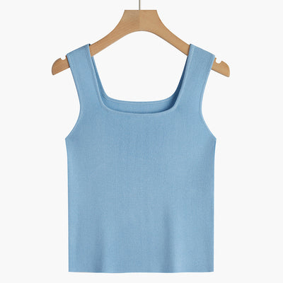 Conjunto de Camisola Cuello Cuadrado sin Mangas para Mujer - Image 14