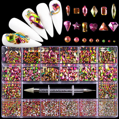 Set de Cristales y Strass para Uñas en Caja de 21 Compartimentos - Image 24