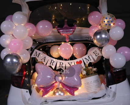 Kit Decorativo Sorpresa para Maletero - Globos Románticos para Propuesta, Confesión y Celebraciones - Image 6