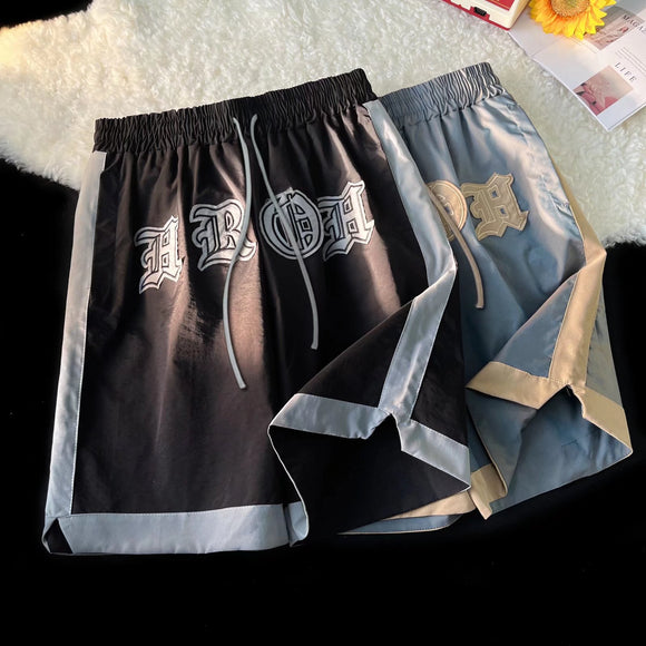 Short Esportivo Masculino Folgado com Bordado