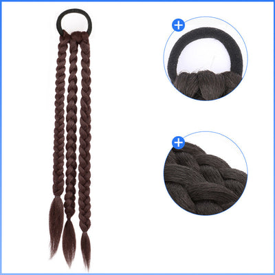 Peluca de Trenzas Box Braids con Coleta y Anillo de Cabello - Image 13