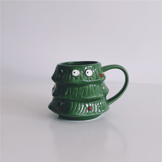 Taza Navideña de Cerámica con Árbol Creativo - Taza para Café y Leche - Image 2
