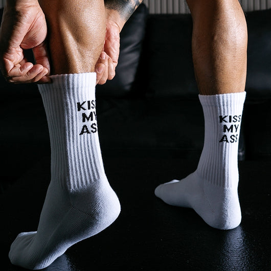 Calcetines Deportivos Altos de Algodón para Fitness