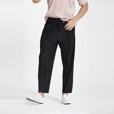 Pantalones Casuales para Hombre con Pretina Plisada y Puño Ajustable - Image 5