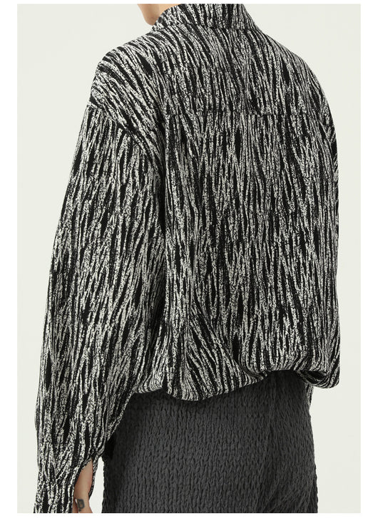 Camisa Suelta Coreana a Rayas para Hombre - Image 2