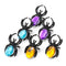 Gem Spider Halloween Plastic Toy Ring A random gem spider