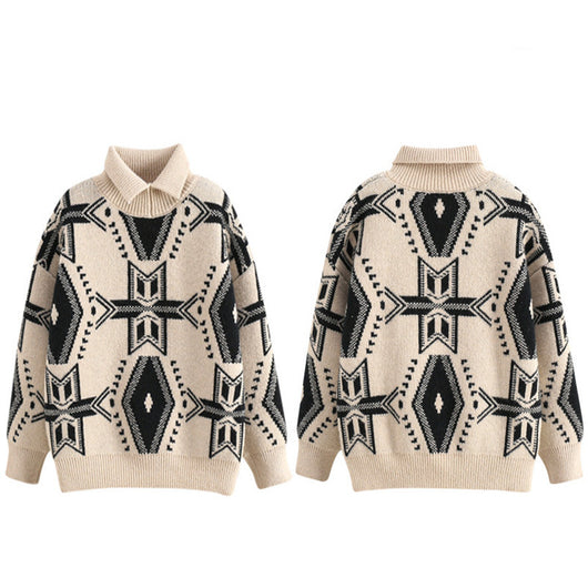 Suéter Tejido Elástico Estilo Western Moderno para Otoño e Invierno - Image 7