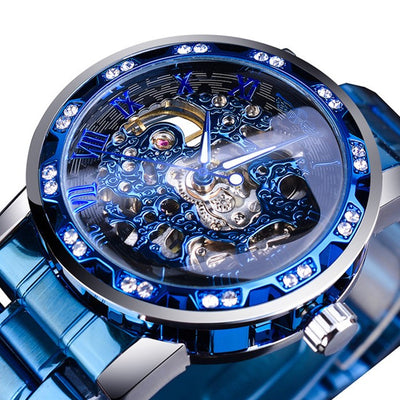 Reloj Mecánico Hueco con Cristales Brillantes - Image 8