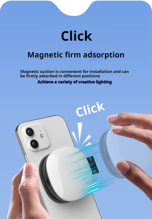 Luz LED Magnética para Selfies con Espejo de Maquillaje Portátil - Image 7